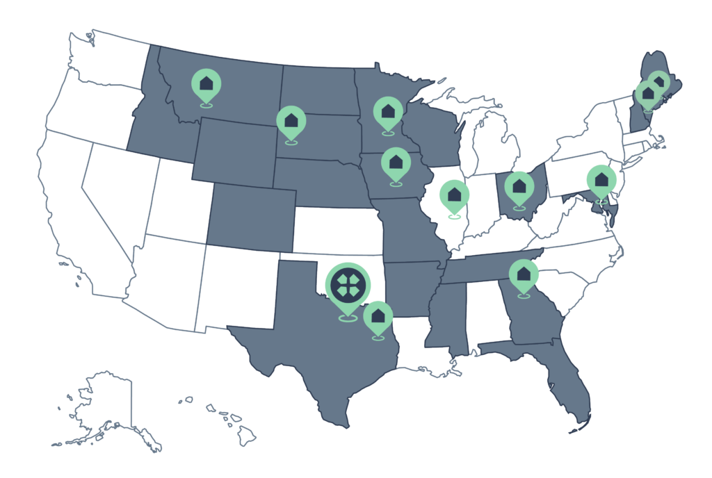 Map that includes location of all partners